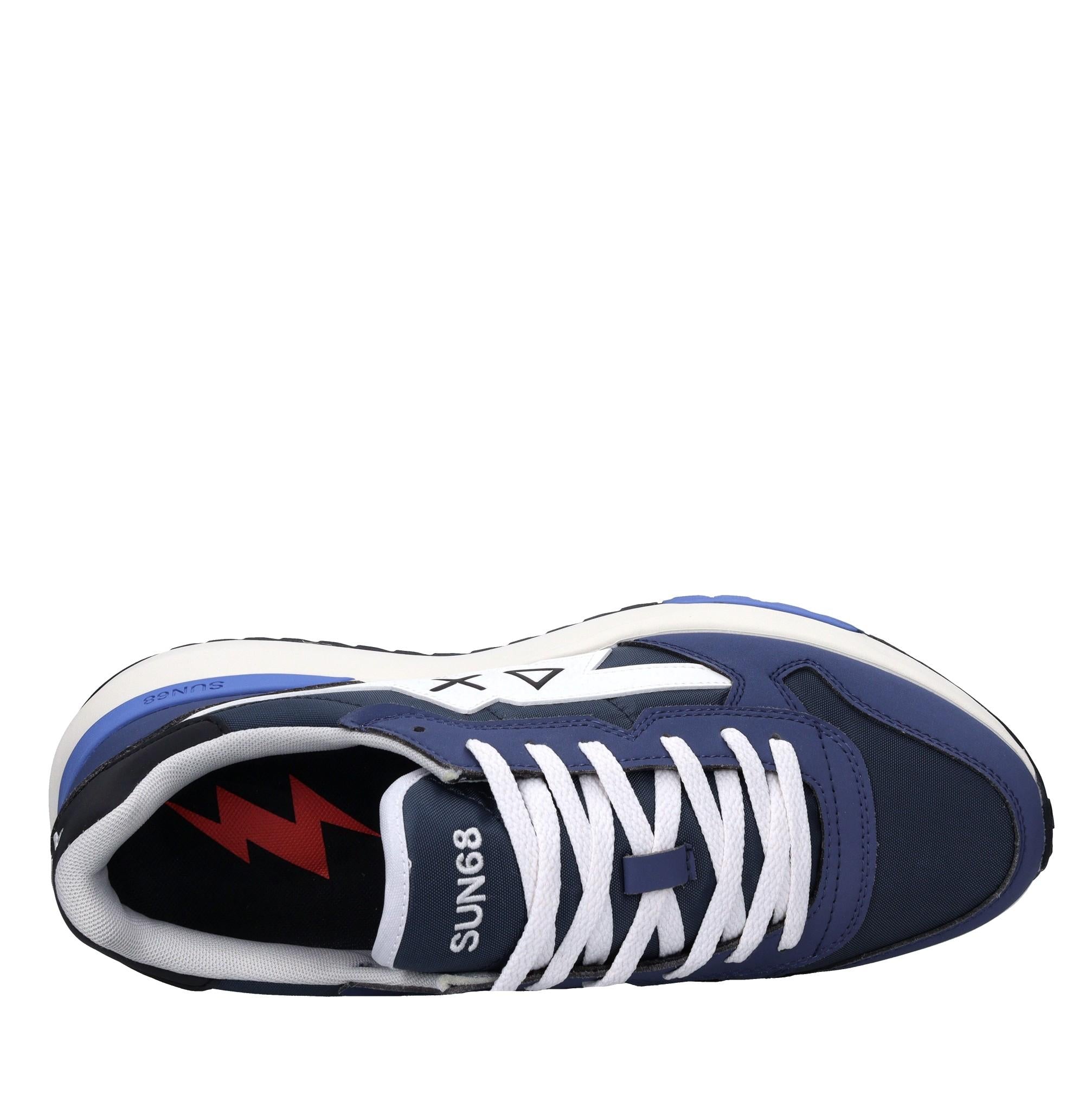 Sneakers in pelle e tessuto 