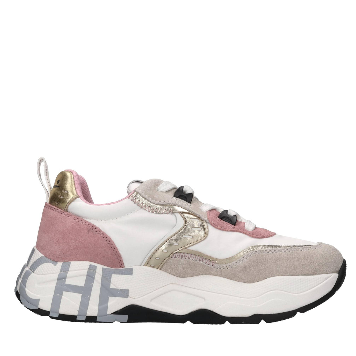 Sneakers in camoscio e tessuto 