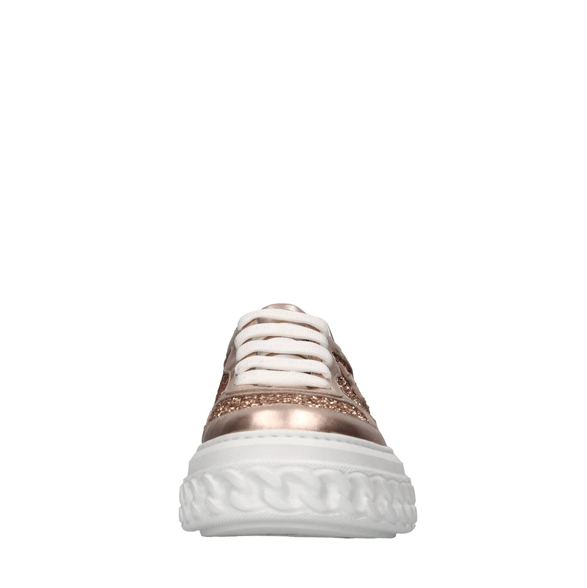 Sneakers Off road in pelle e glitter 