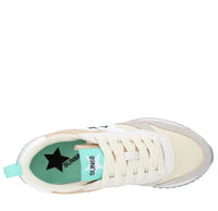 Sneakers in camoscio pelle e tessuto 