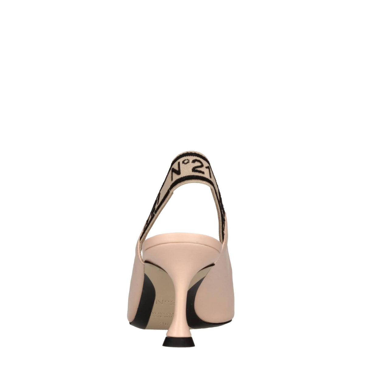Décolleté slingback in pelle 