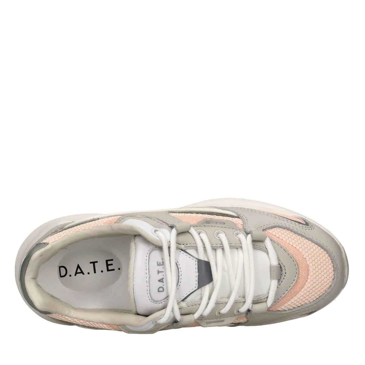 Sneakers in pelle e tessuto 