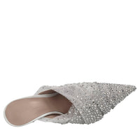 Mules in tulle e strass 