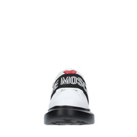 Sneakers in pelle e tessuto 