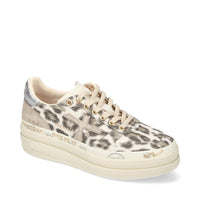 Sneakers in pelle scamosciata e tessuto 