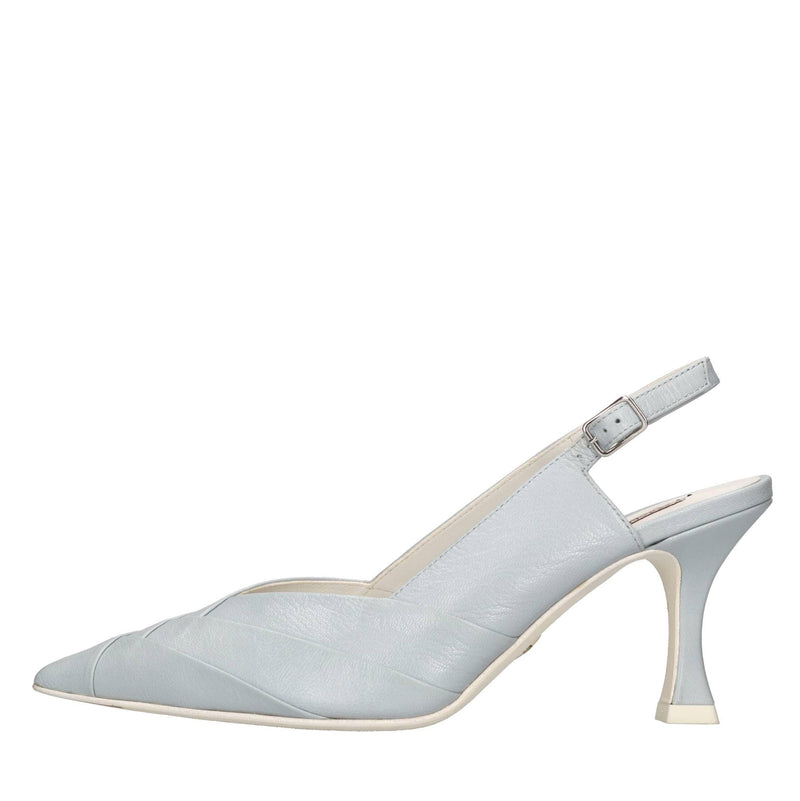 Décolleté slingback in pelle 