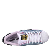Sneakers in pelle e tessuto 