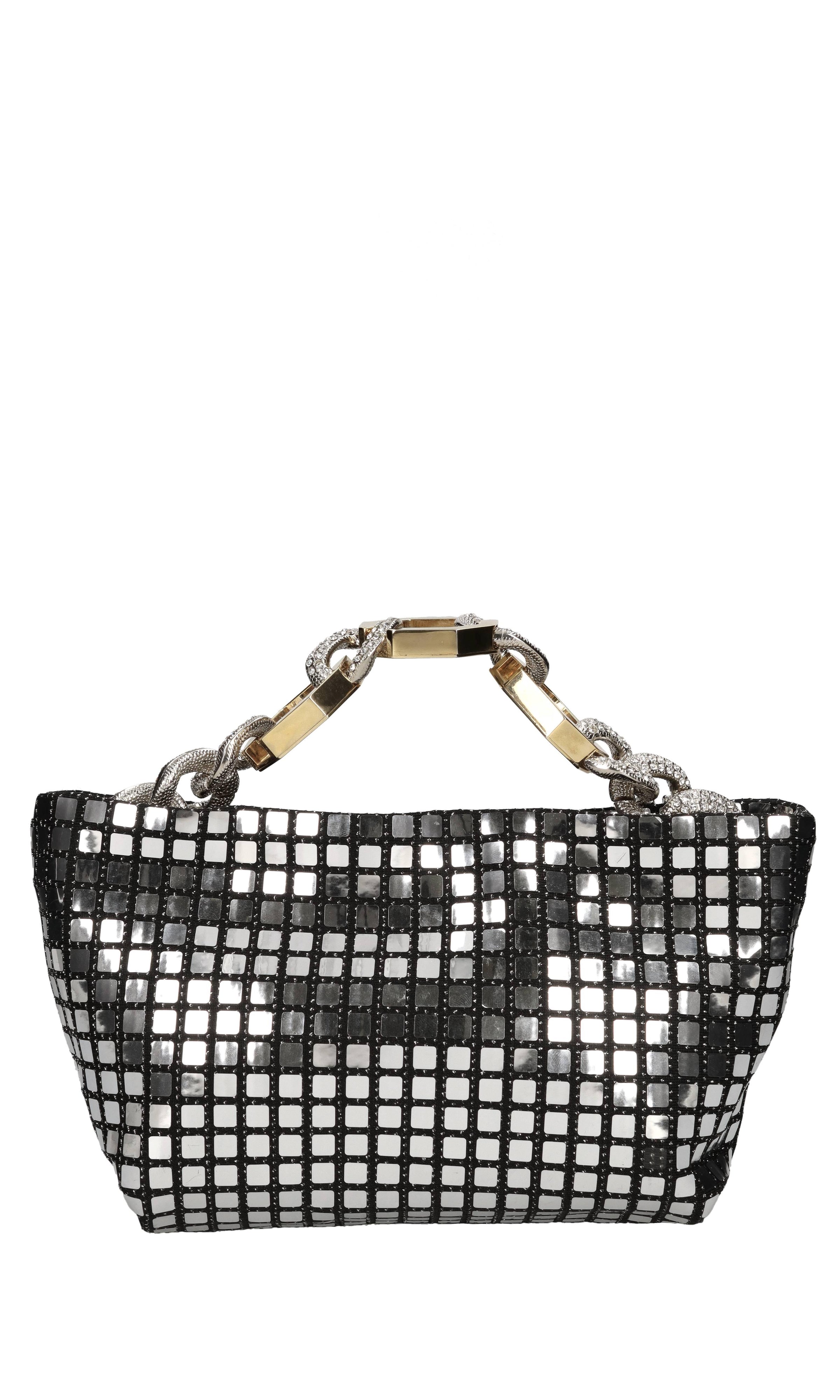 Borsa mini modello JESSYE DISCO BALL in tessuto e applicazioni 