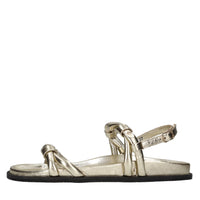 Sandali flat in pelle 