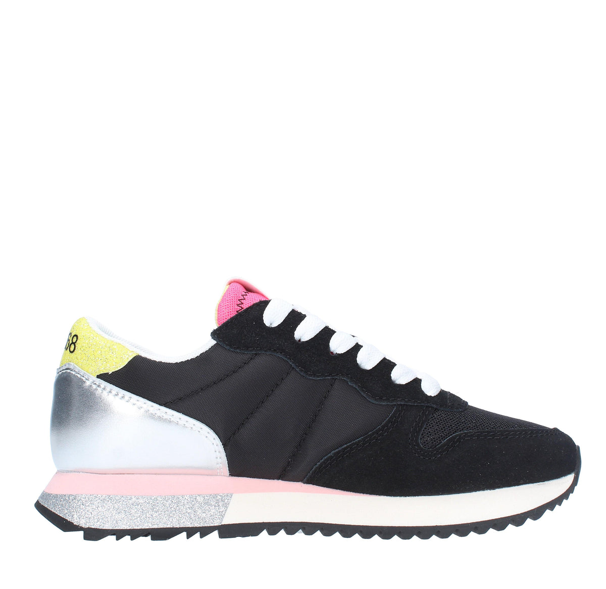 Sneakers in camoscio pelle e tessuto 