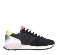 Sneakers in camoscio pelle e tessuto 