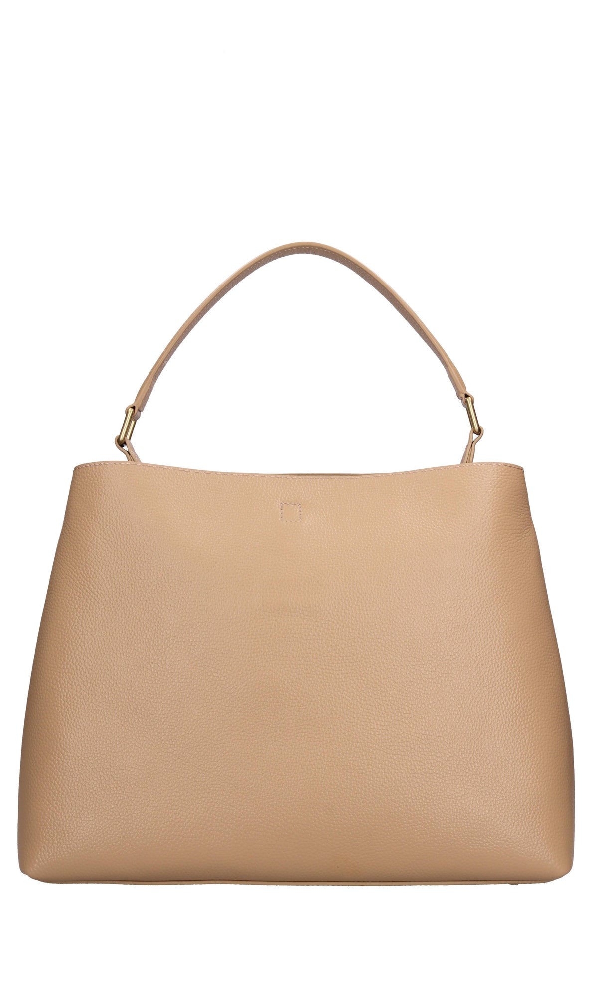 Borsa drilled logo hook in pelle 