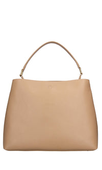 Borsa drilled logo hook in pelle 