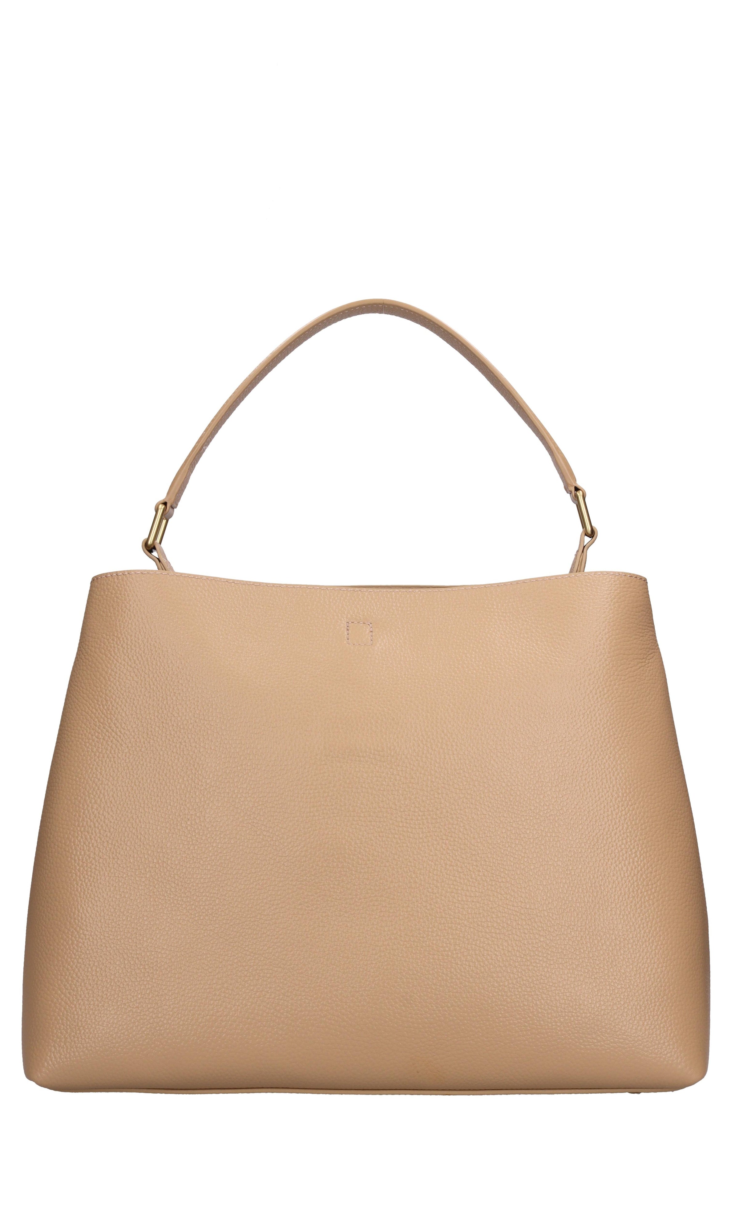 Borsa drilled logo hook in pelle 