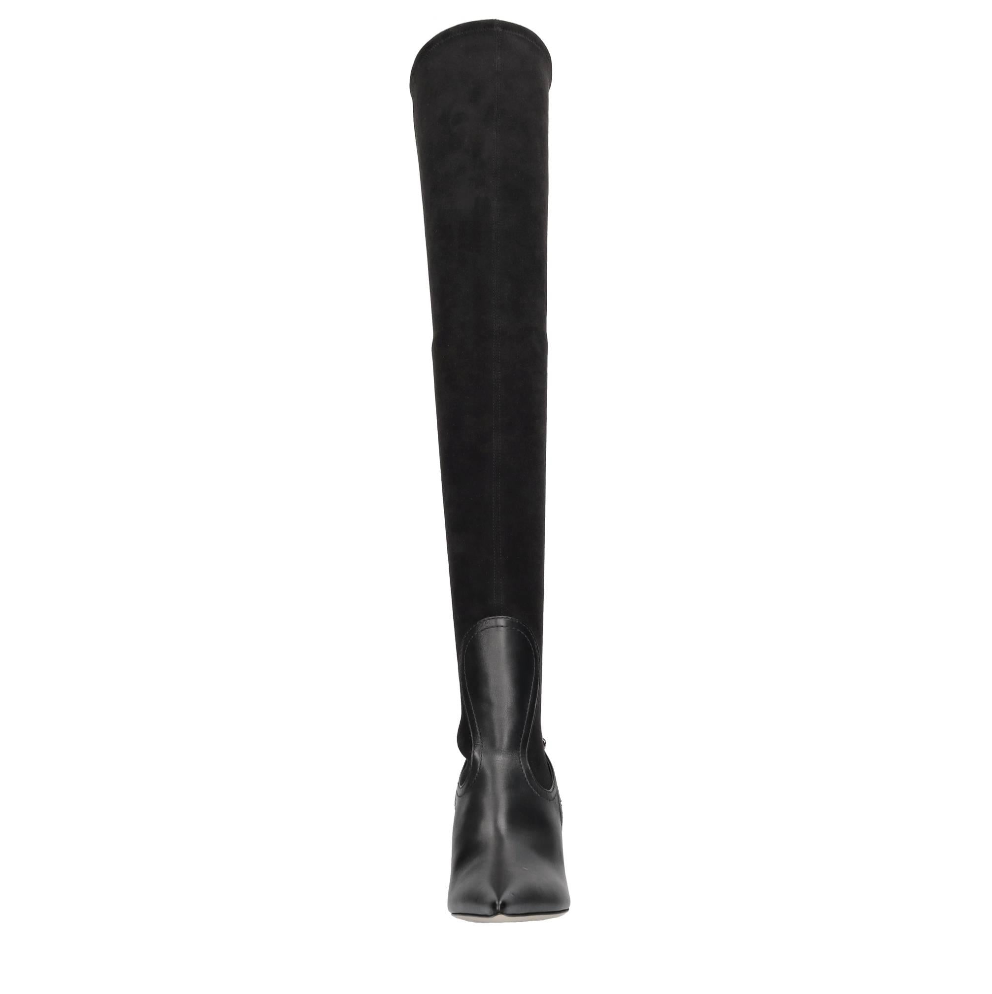 Stivali cuissard Superblade in pelle ed ecocamoscio stretch 