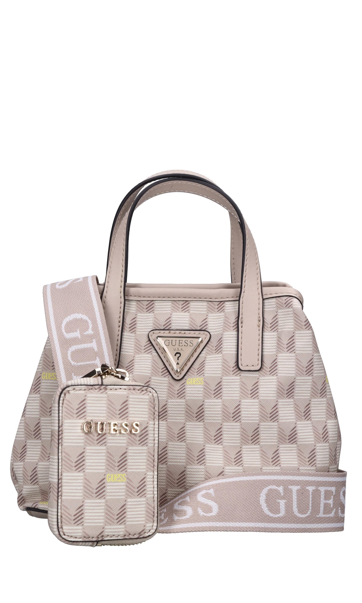 Borsa in ecopelle G Wave stampa geometrica 
