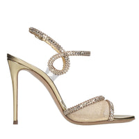 Sandali Josephine Julia in tessuto microglitter e cristalli 
