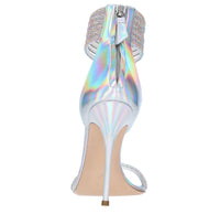 Sandali Hollywood in pelle e strass 