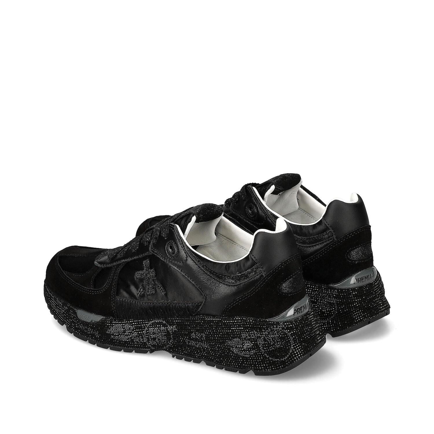 Sneakers in camoscio tessuto ed ecopelle 