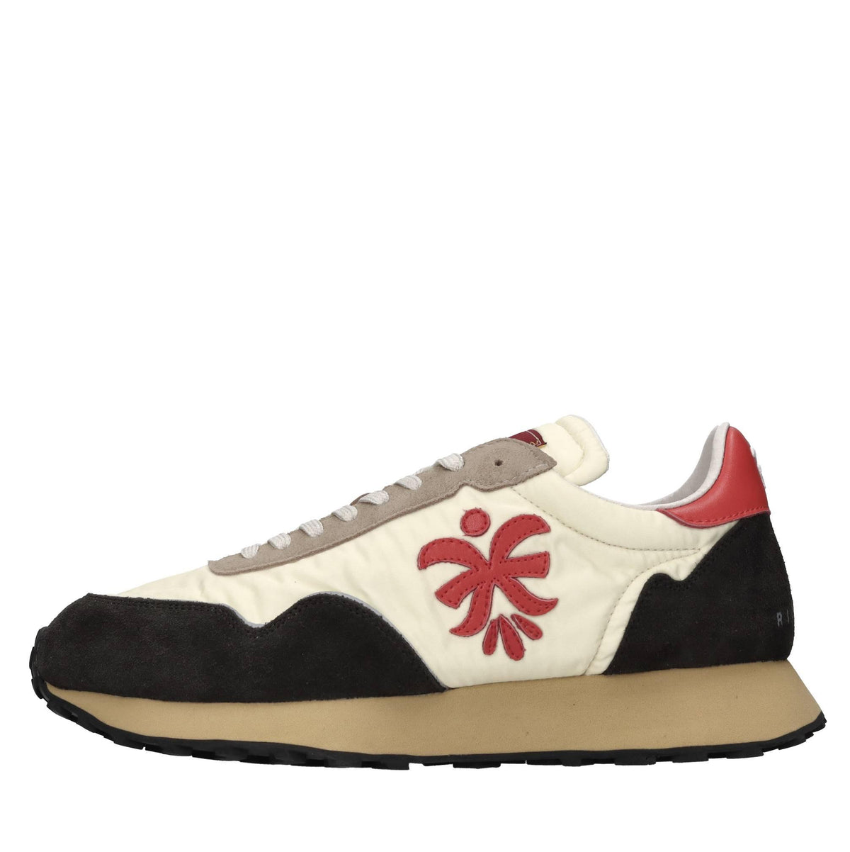 Sneakers in tessuto e camoscio 