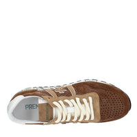 Sneakers in camoscio e tessuto 