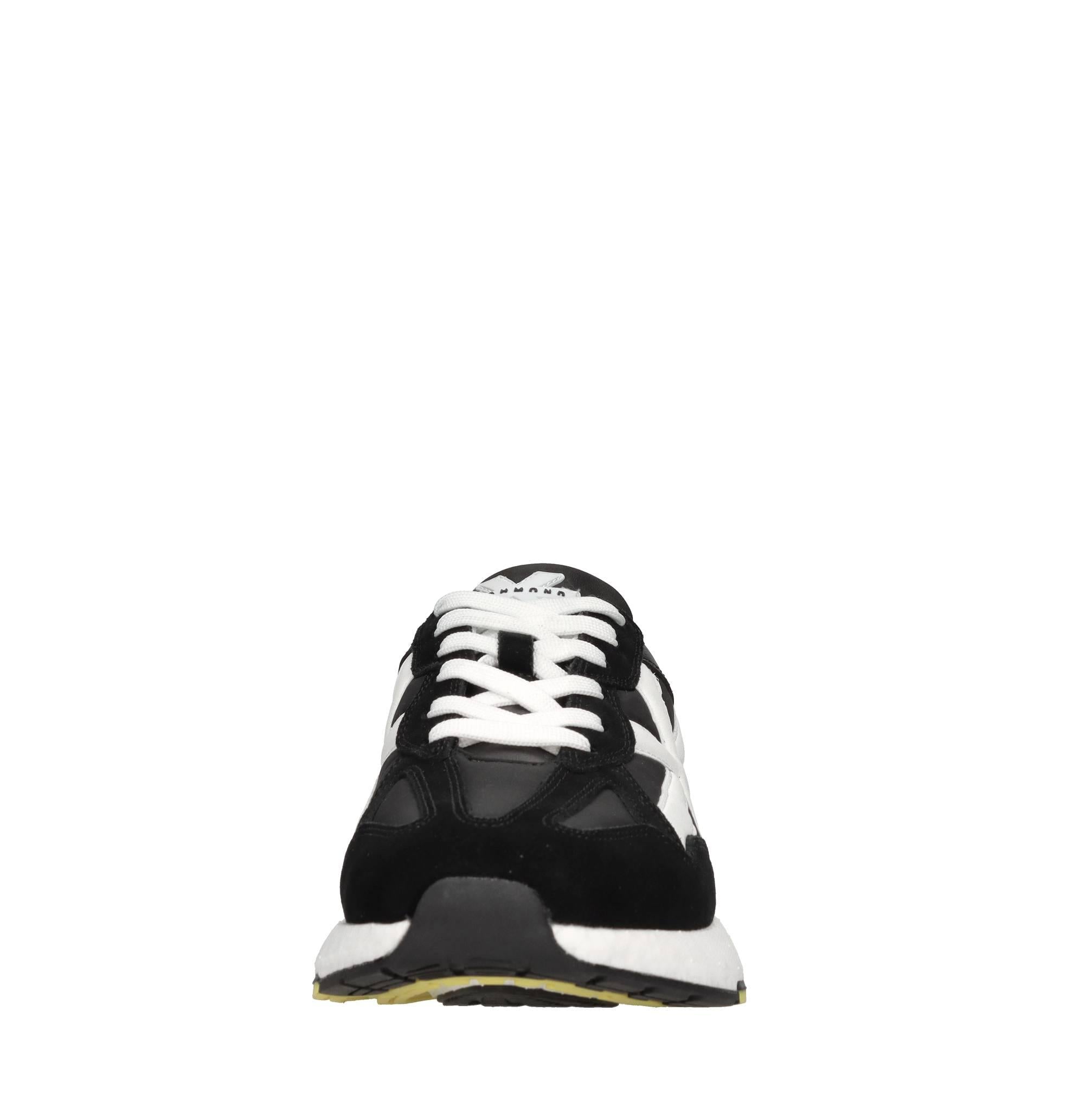 Sneakers in pelle e tessuto 