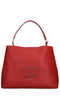 LA CARRIE Drilled logo leather hook bag