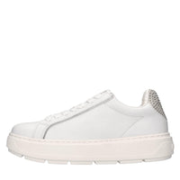 Sneakers in pelle, ecopelle e strass 