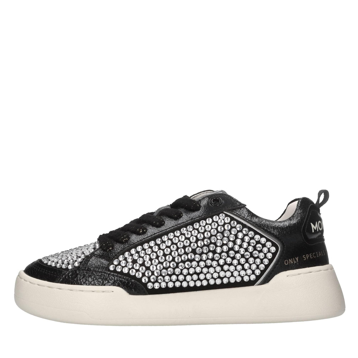 Sneakers in pelle e strass 