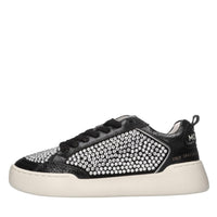 Sneakers in pelle e strass 