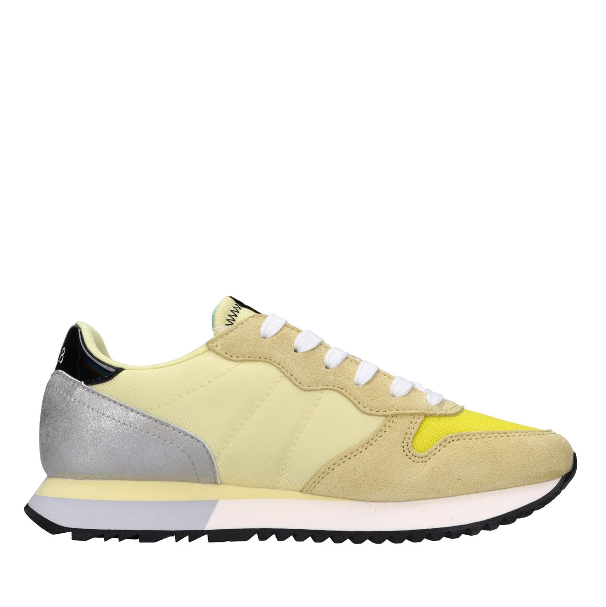 Sneakers in camoscio e tessuto 