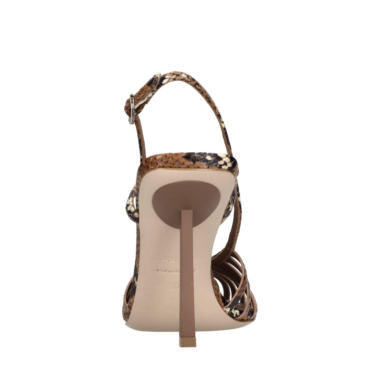 Sandali modello CAGE in pelle stampa pitone 