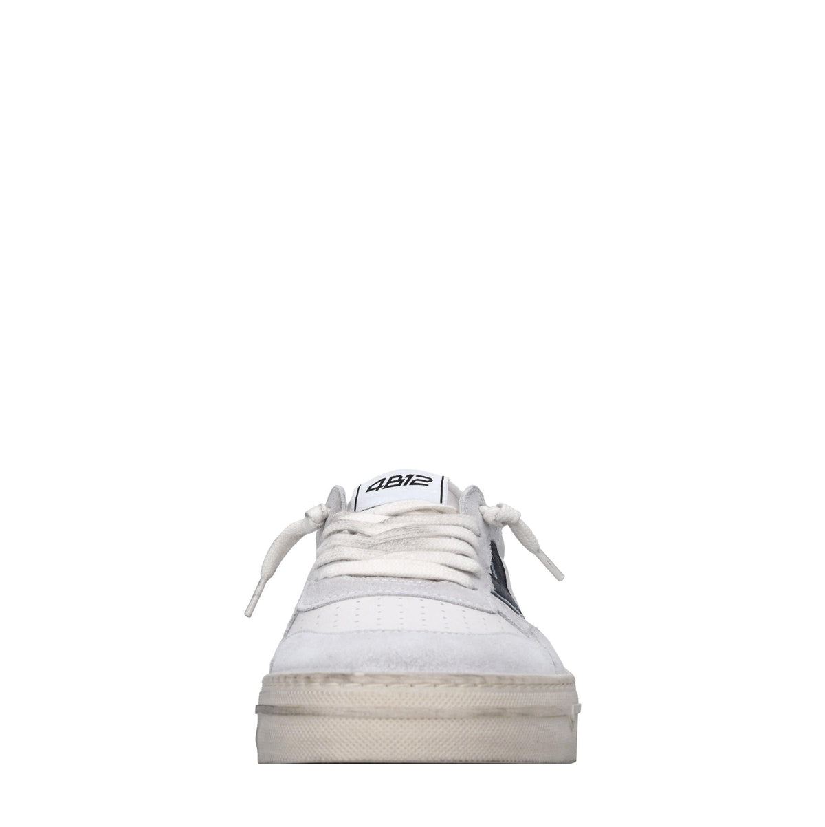 Sneakers in pelle e tessuto 
