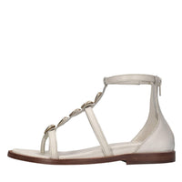Sandali flat in pelle 