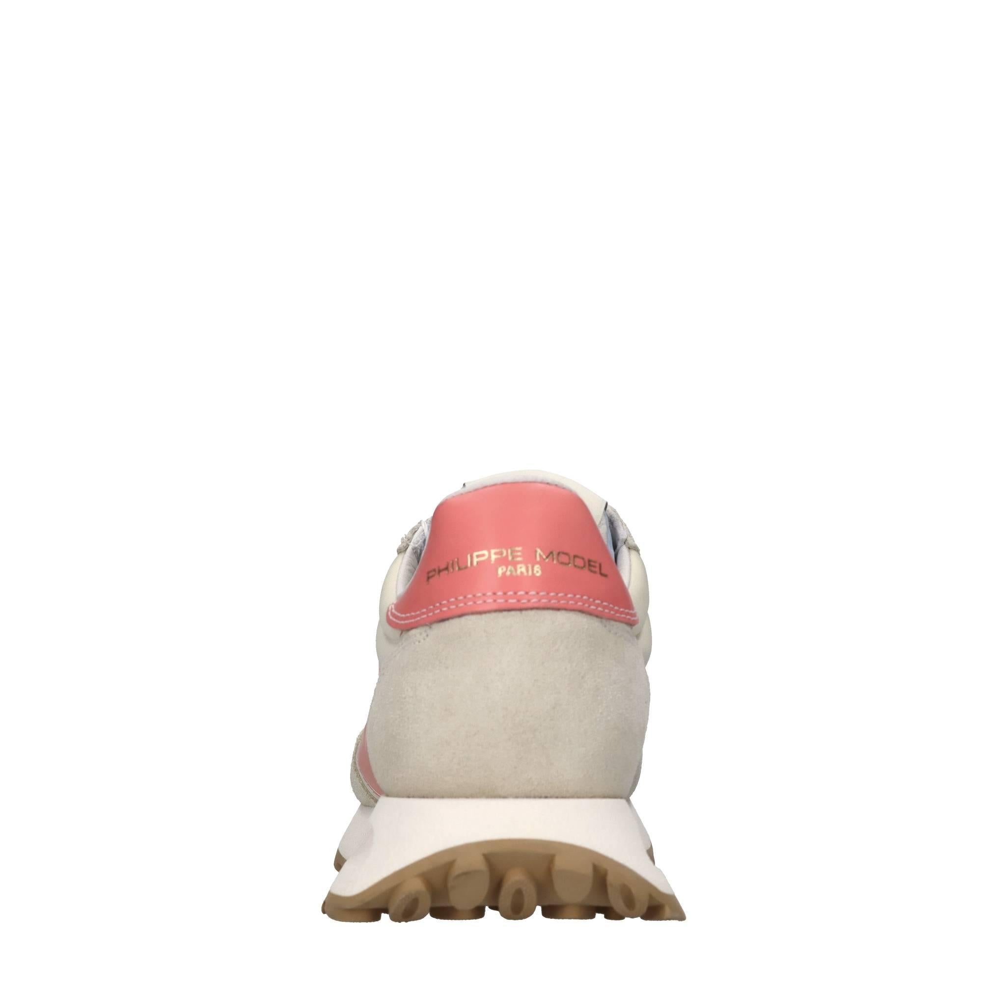 Sneakers in pelle e tessuto 