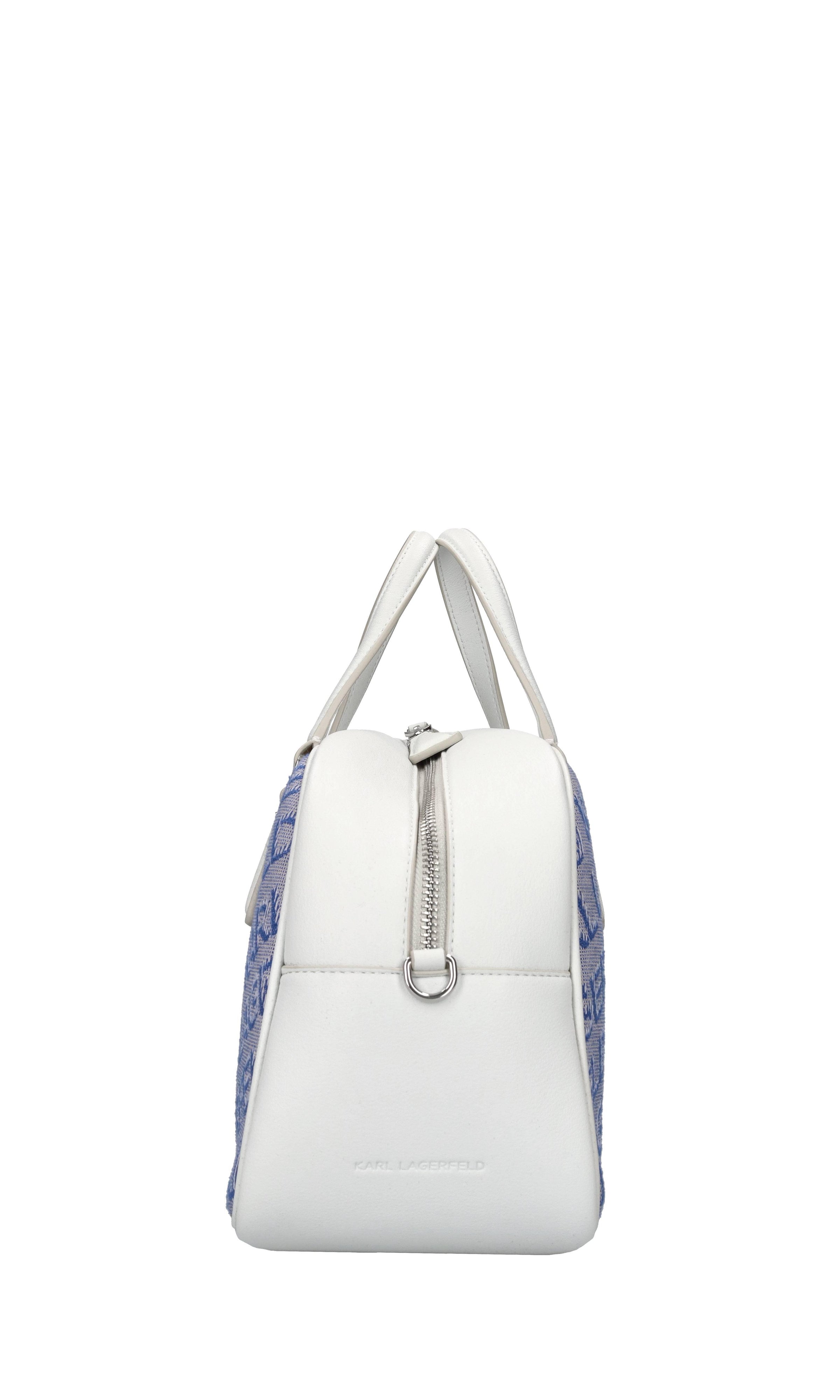 Borsa in ecopelle e tessuto 