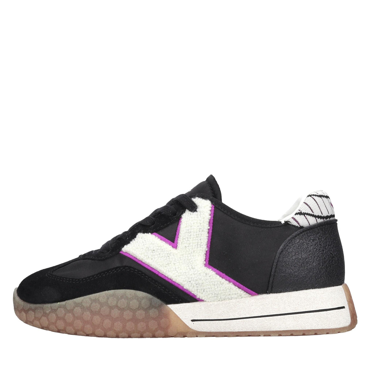 Sneakers in camoscio, tessuto e gomma 