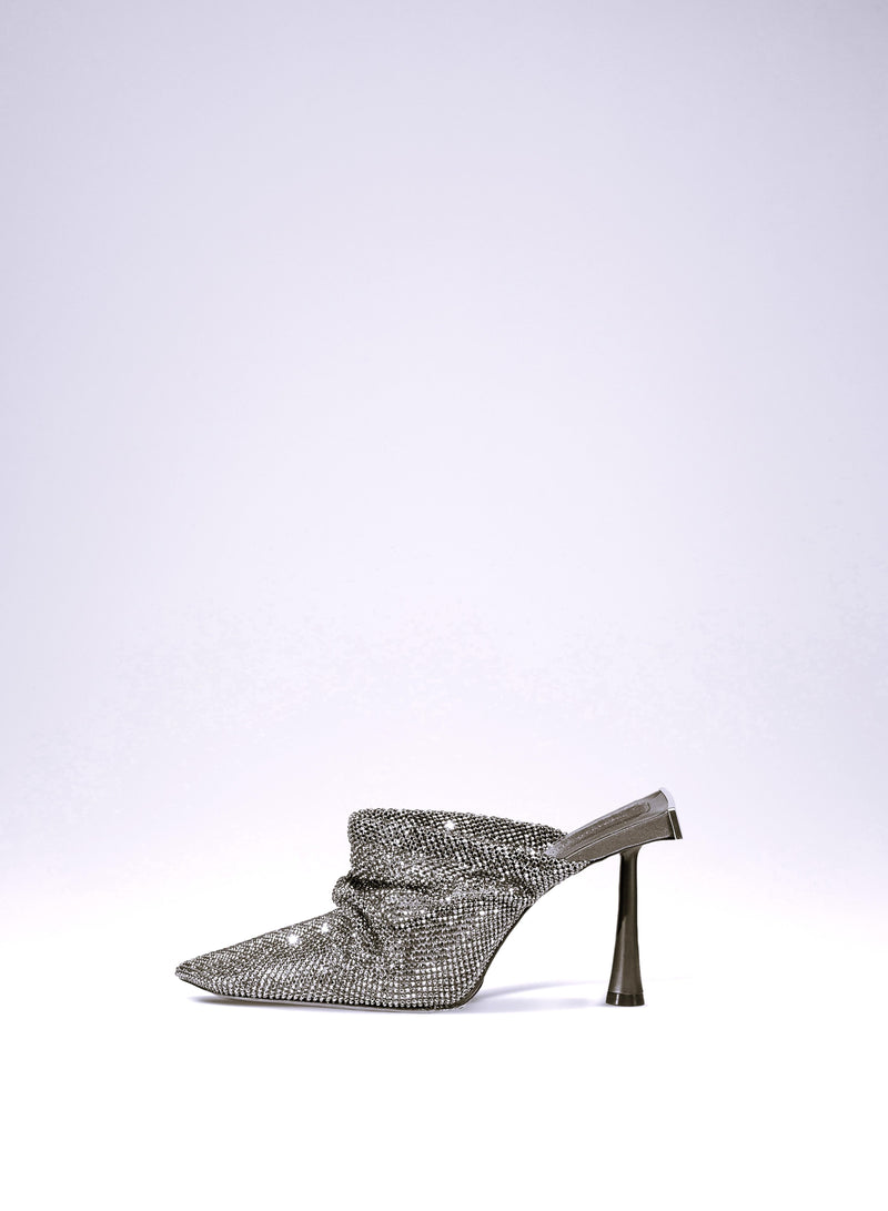 <BR/>Mules Goliarda in pelle e strass 