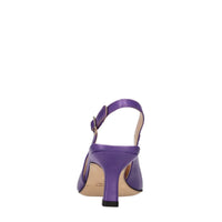 Décolleté slingback in pelle 
