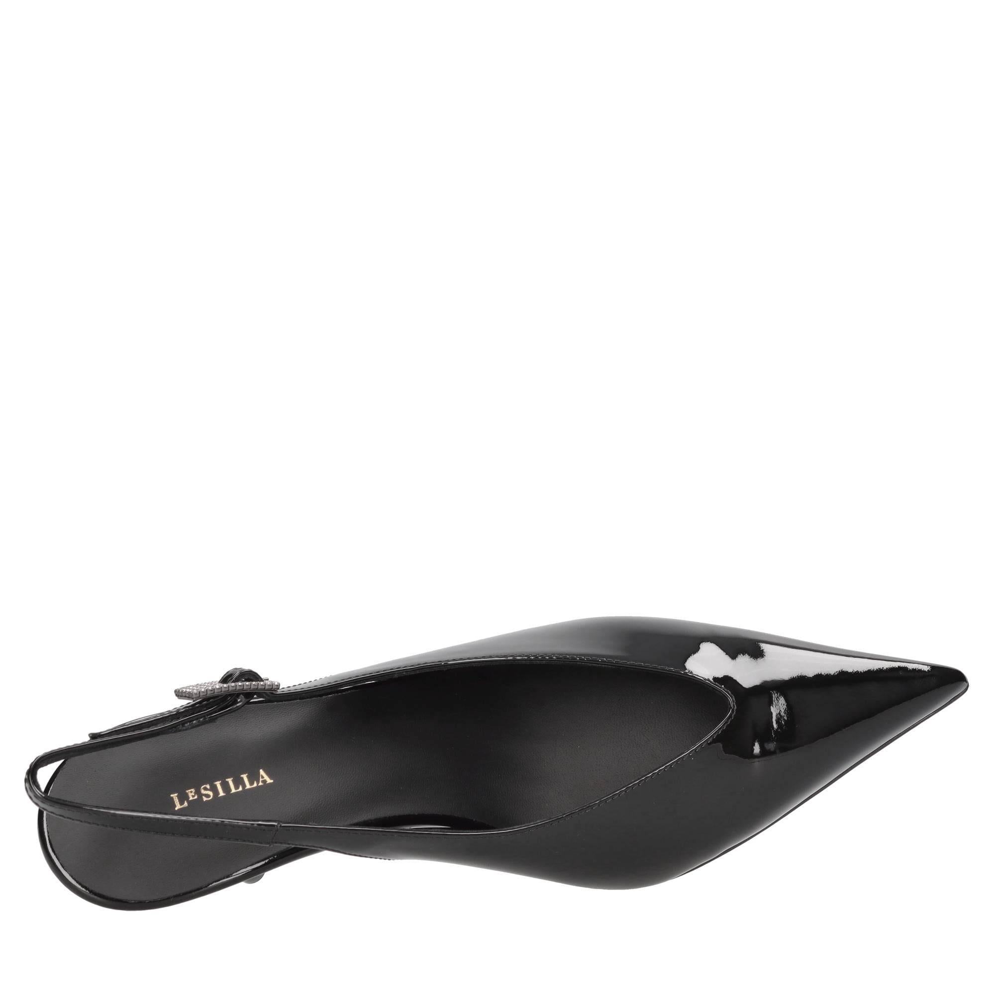 Décolleté Slingback modello CLIVAGE KABIR in pelle verniciata 