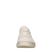 Sneakers in pelle e tessuto 