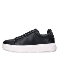 Sneakers in pelle, ecopelle e strass 