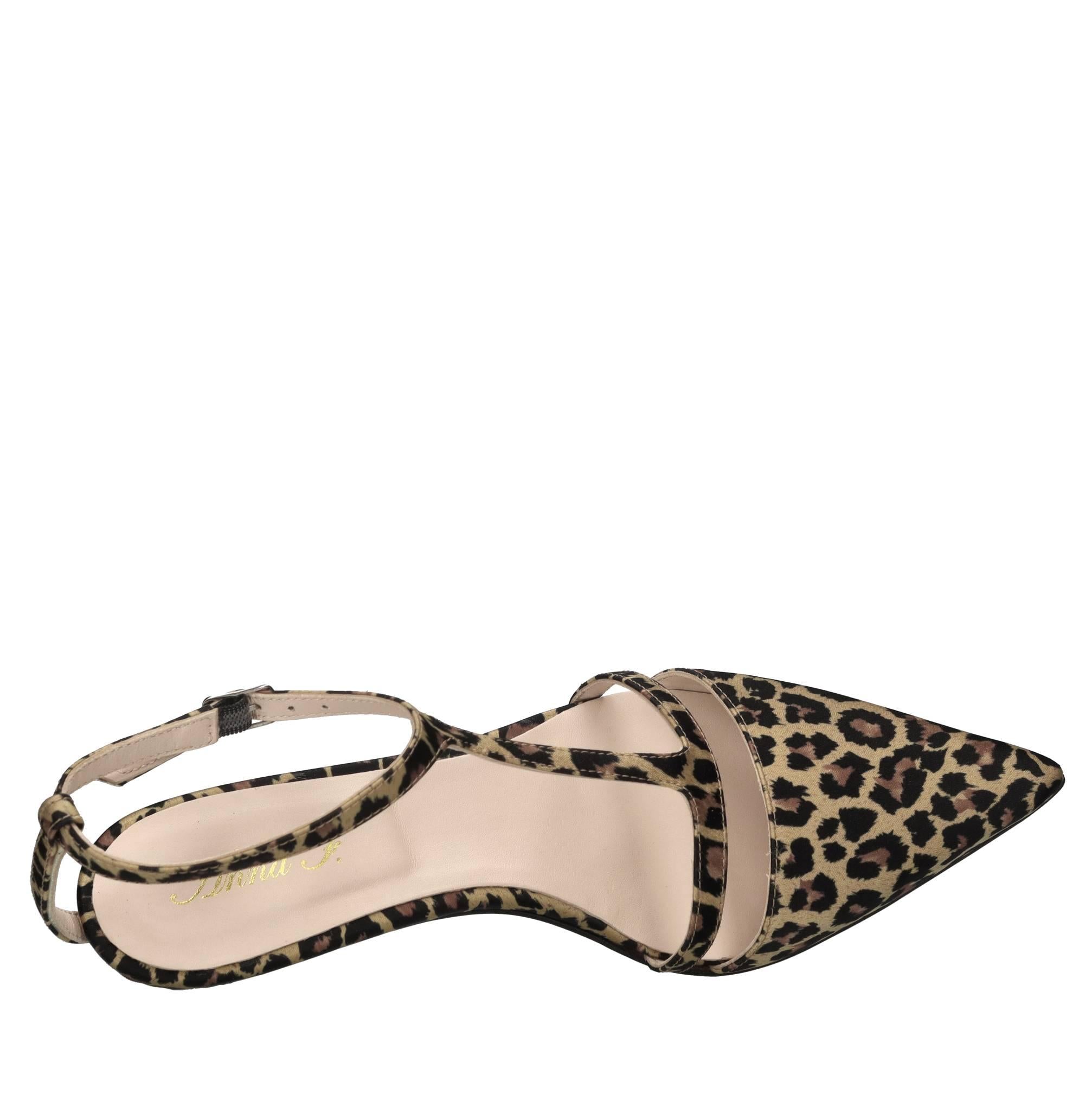 Décolleté slingback in tessuto 