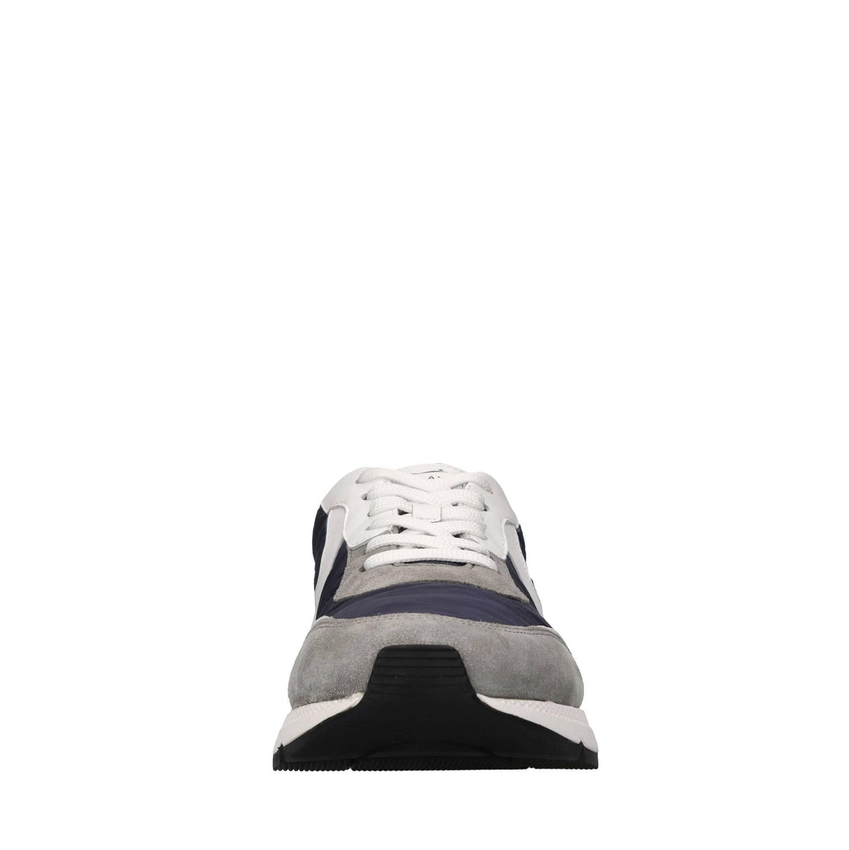 Sneakers in pelle e tessuto 