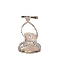 Sandali in pelle e microstrass 