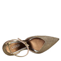 Décolleté slingback modello Anitta in raso e strass 