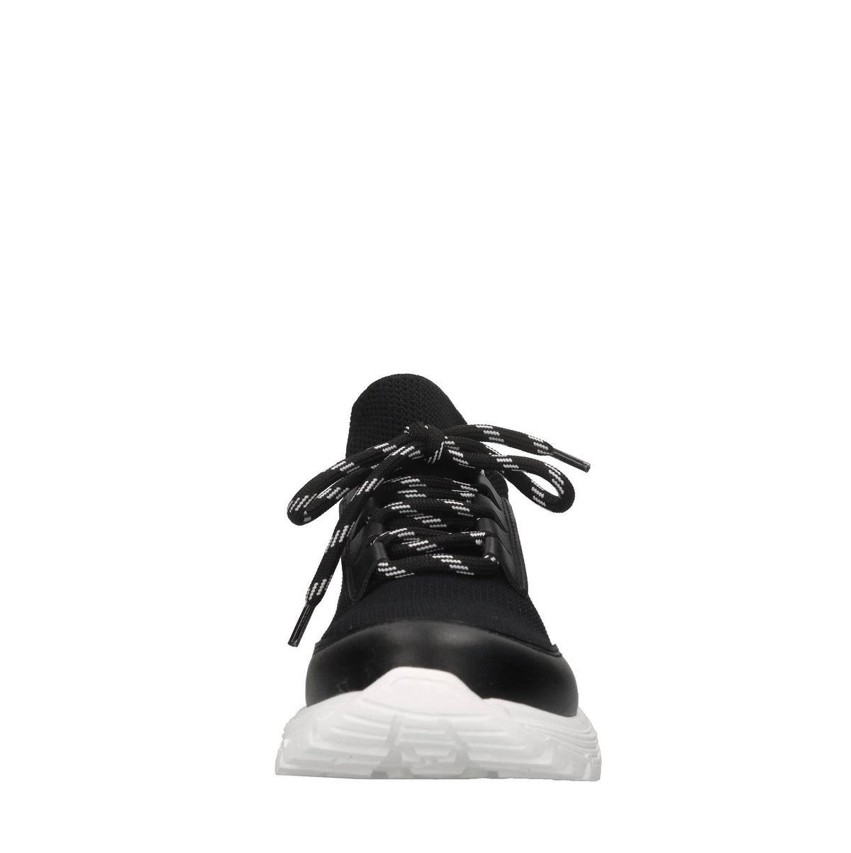 Sneakers in pelle e tessuto 