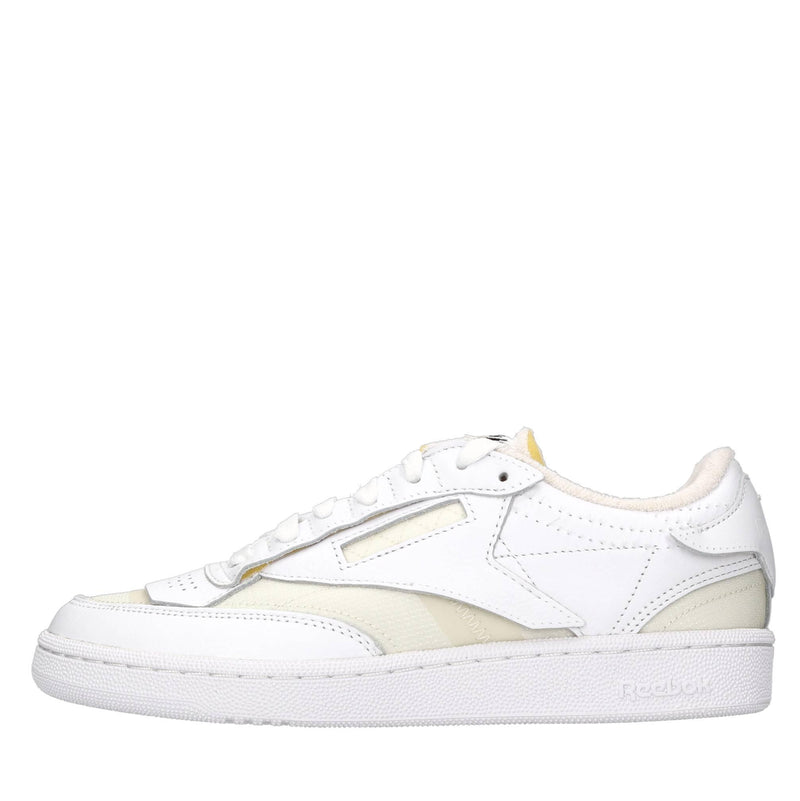 Sneakers in pelle e tessuto 