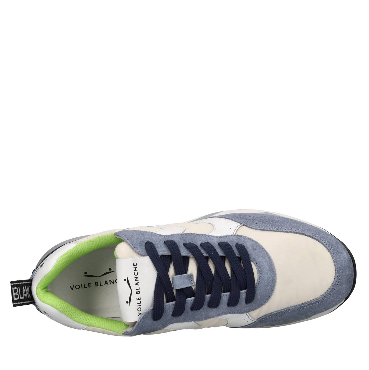 Sneakers in pelle e tessuto 