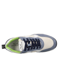 Sneakers in pelle e tessuto 